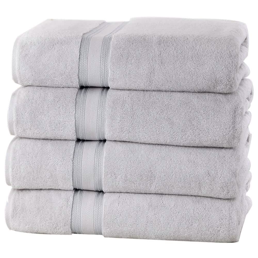 4-Piece Set: 550 GSM Zero Twist Cotton Bath Towels DailySale