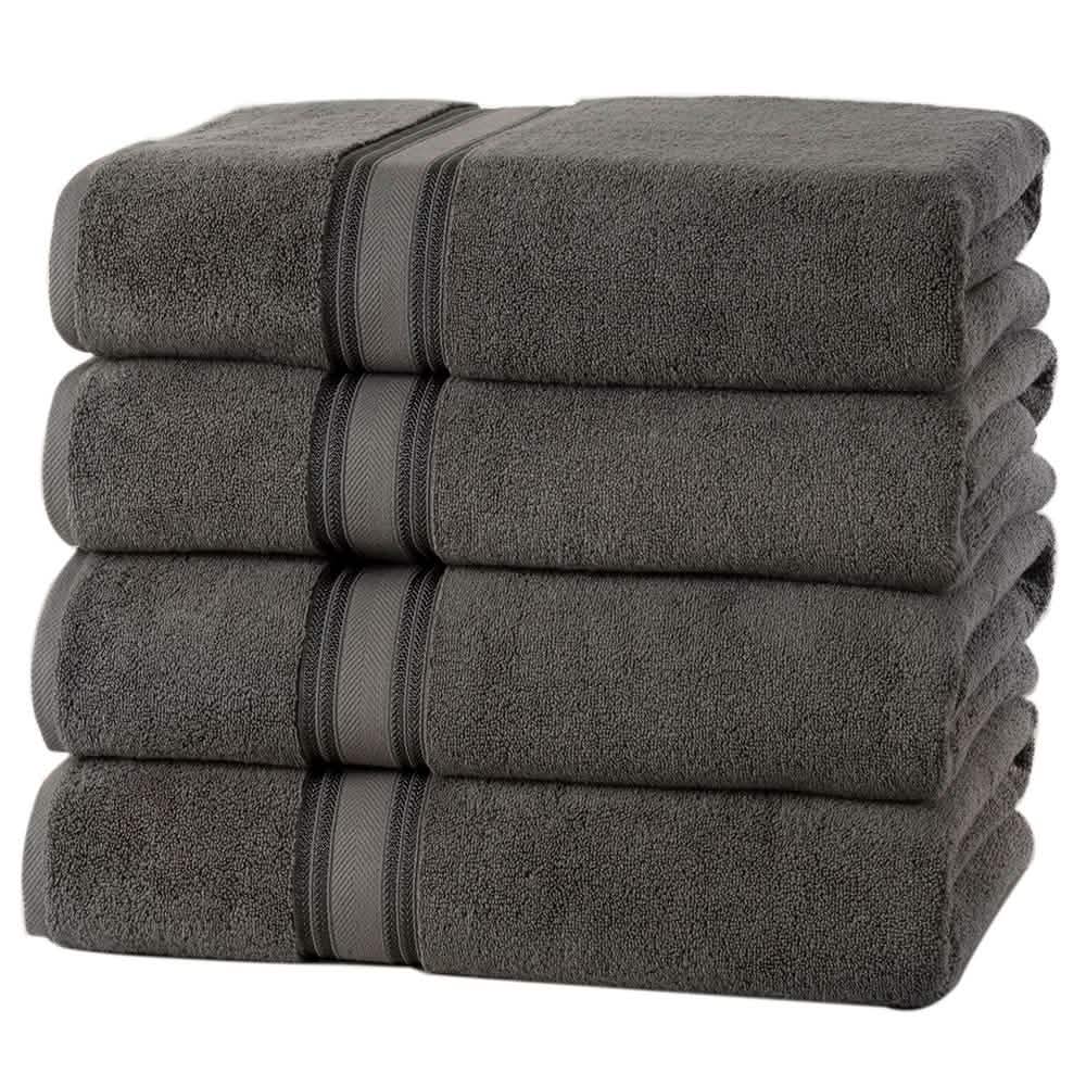4-Piece Set: 550 GSM Zero Twist Cotton Bath Towels DailySale