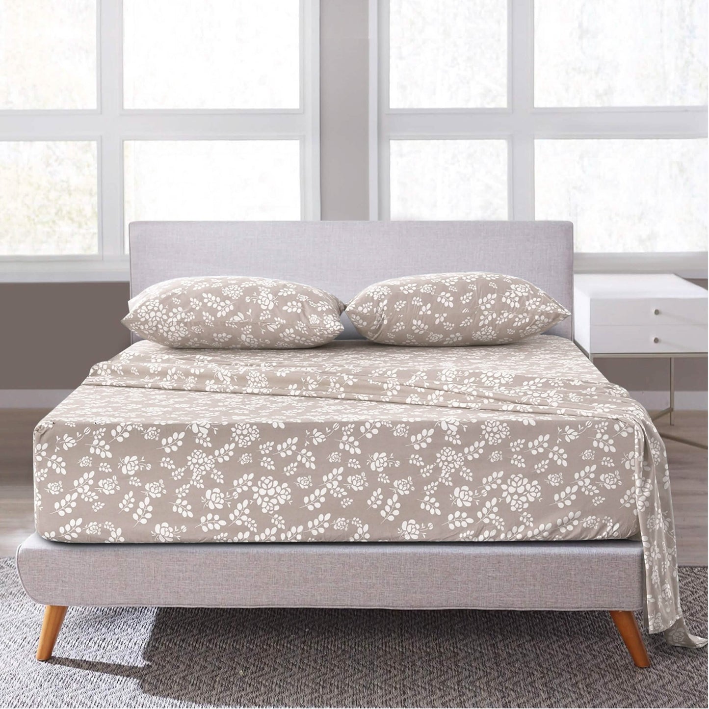 4-Piece Set: Floral Sheets Set Hypoallergenic Microfiber Ultra Soft Bed Sheets DailySale