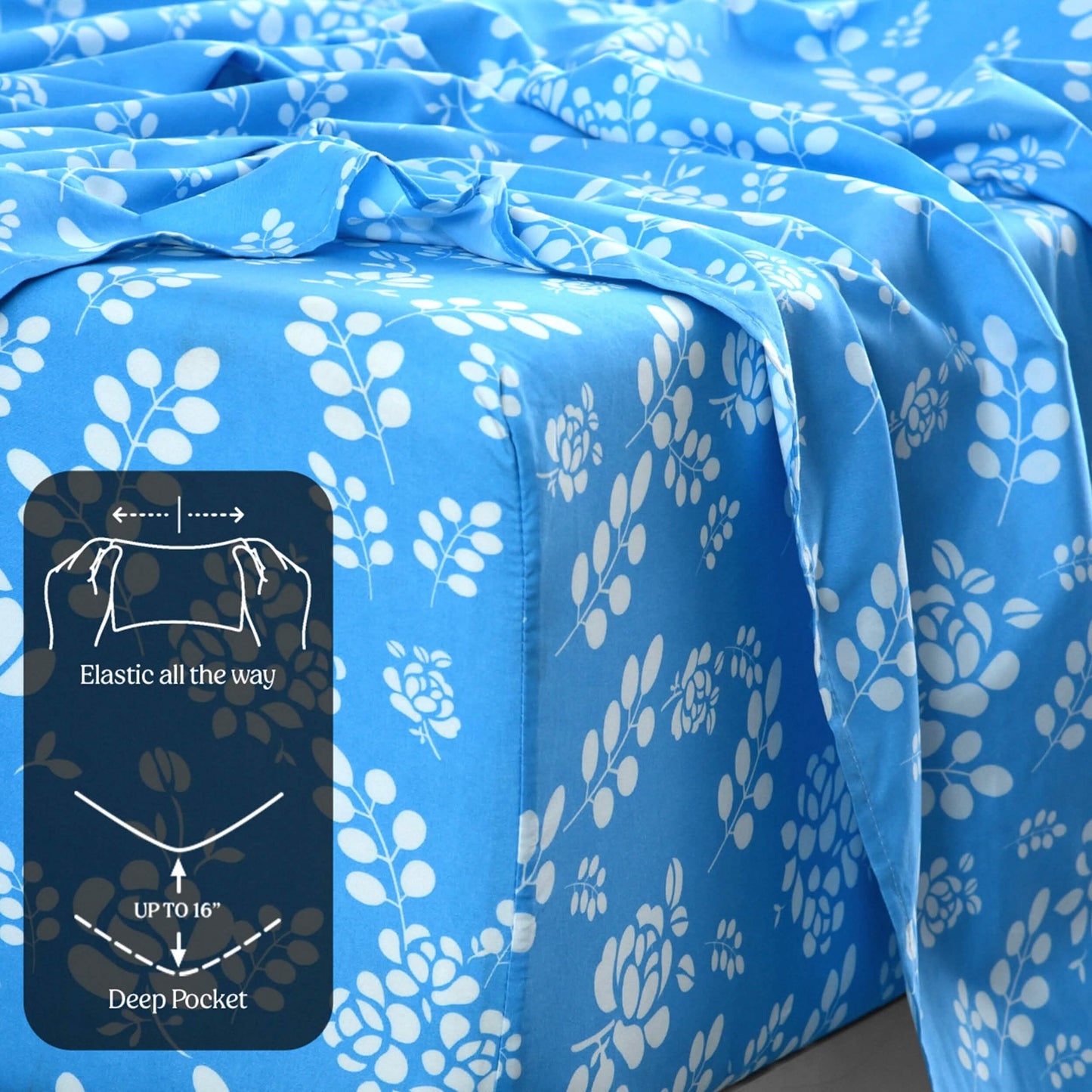 4-Piece Set: Floral Sheets Set Hypoallergenic Microfiber Ultra Soft Bed Sheets DailySale