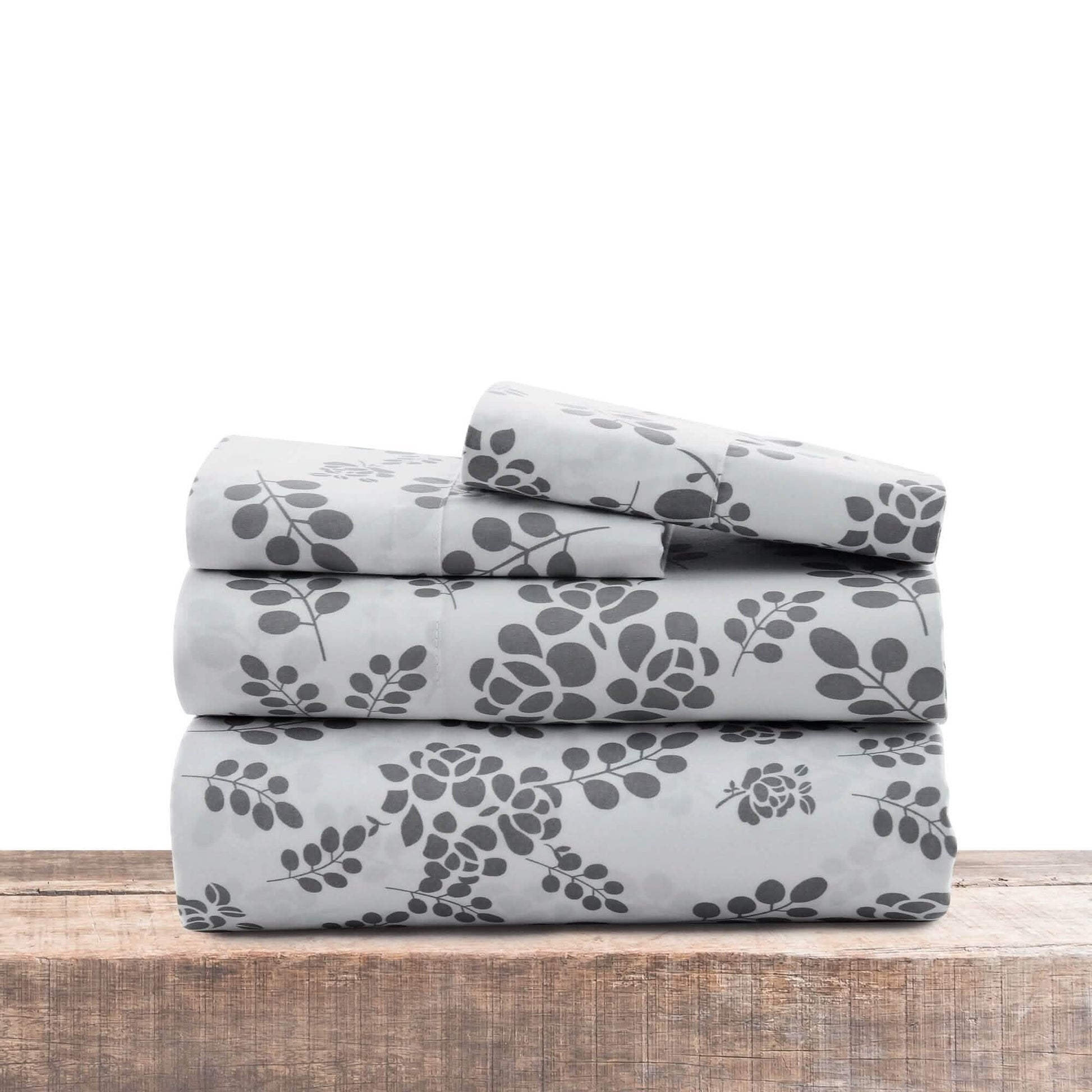 4-Piece Set: Floral Sheets Set Hypoallergenic Microfiber Ultra Soft Bed Sheets DailySale