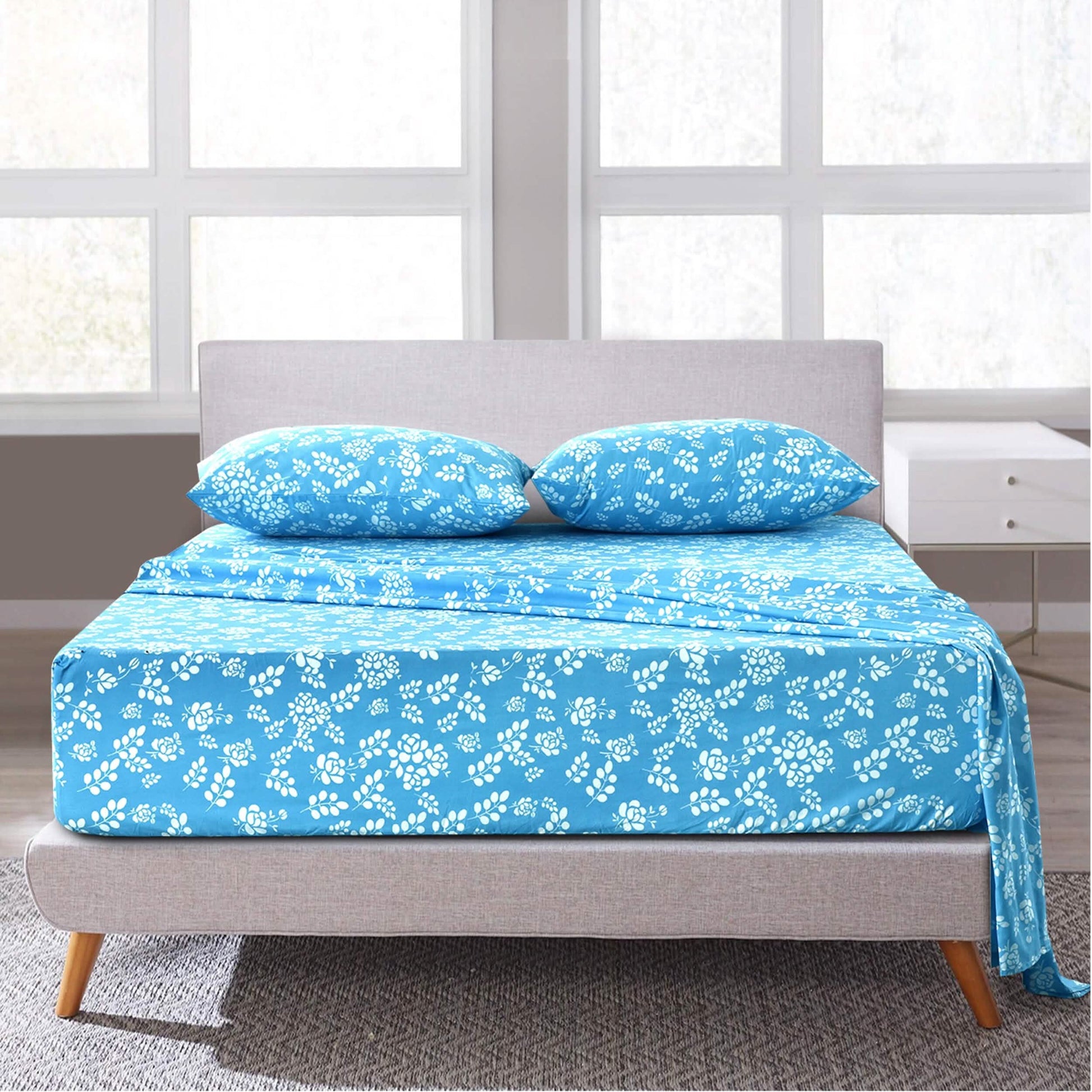 4-Piece Set: Floral Sheets Set Hypoallergenic Microfiber Ultra Soft Bed Sheets DailySale