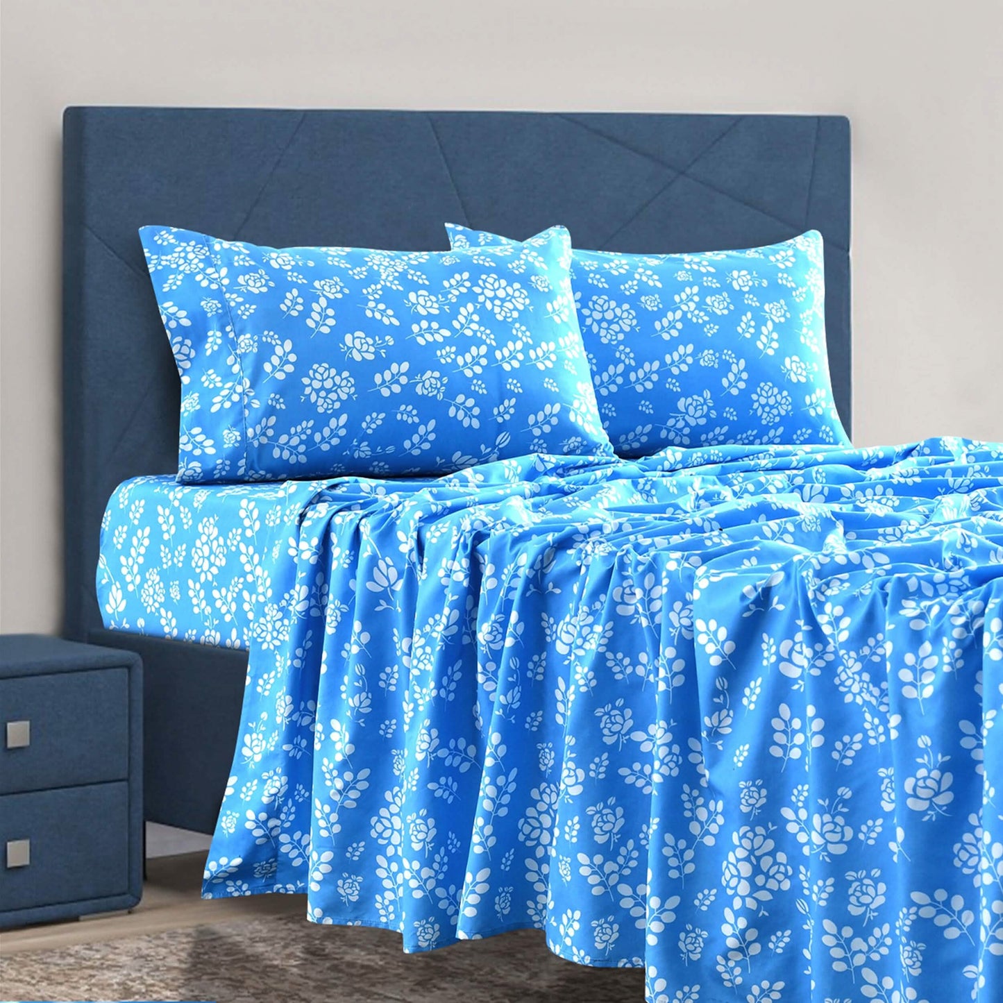 4-Piece Set: Floral Sheets Set Hypoallergenic Microfiber Ultra Soft Bed Sheets DailySale
