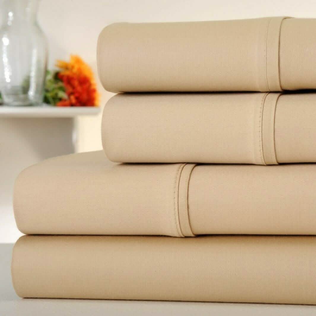 4-Piece Set: Kathy Ireland 300 Thread Count 100% Organic Cotton Percale DailySale