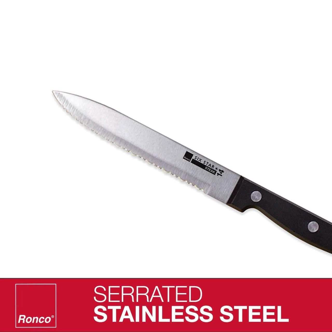 4-Piece Set: Steak Knife Set Stainless-Steel Serrated Blades DailySale