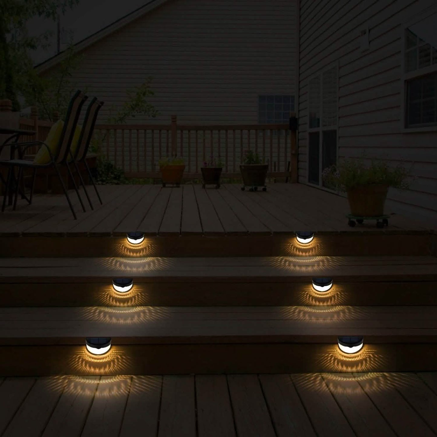 4-Piece: Solar Fence Outdoor Lights DailySale