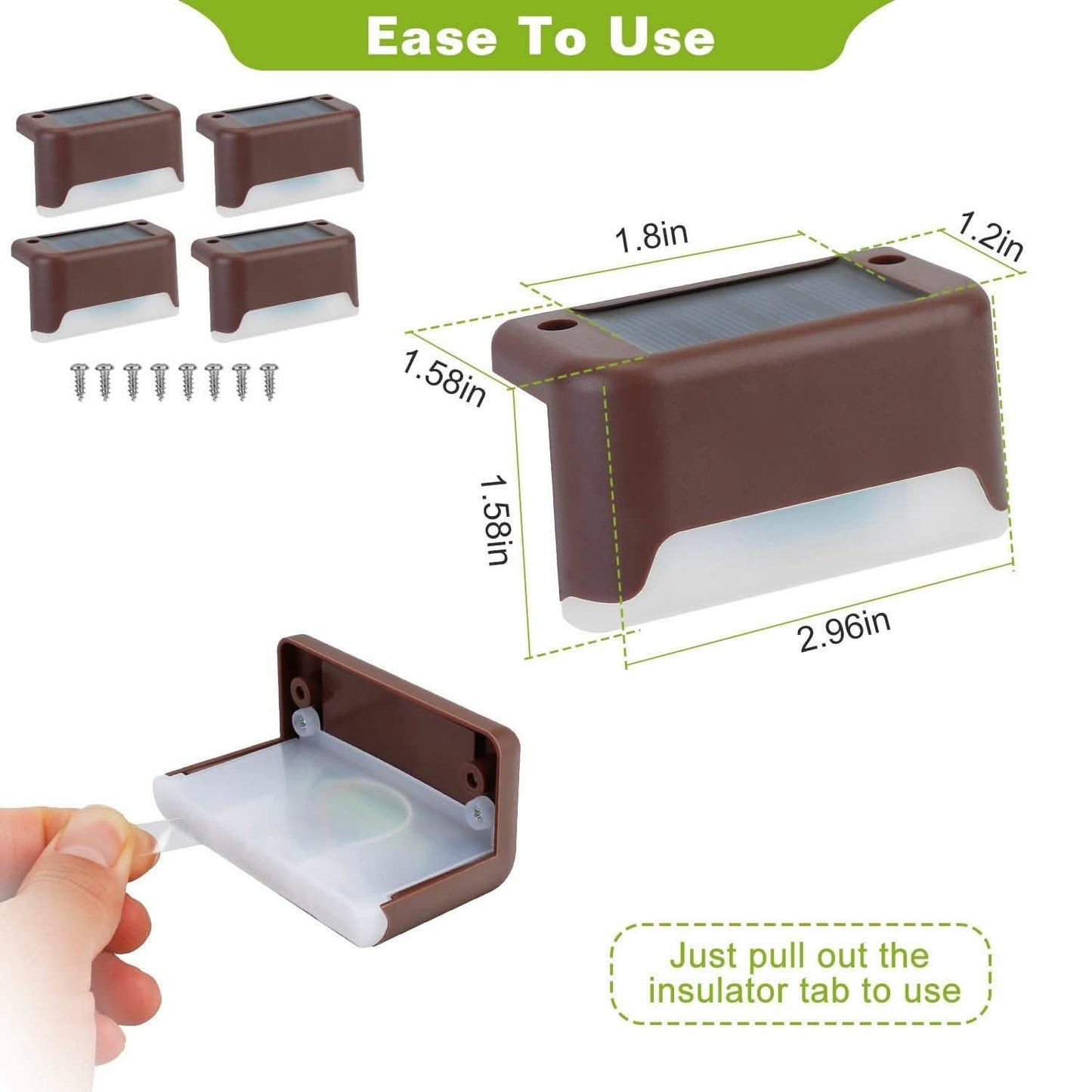 4-Piece: Solar Powered LED Step Lights DailySale