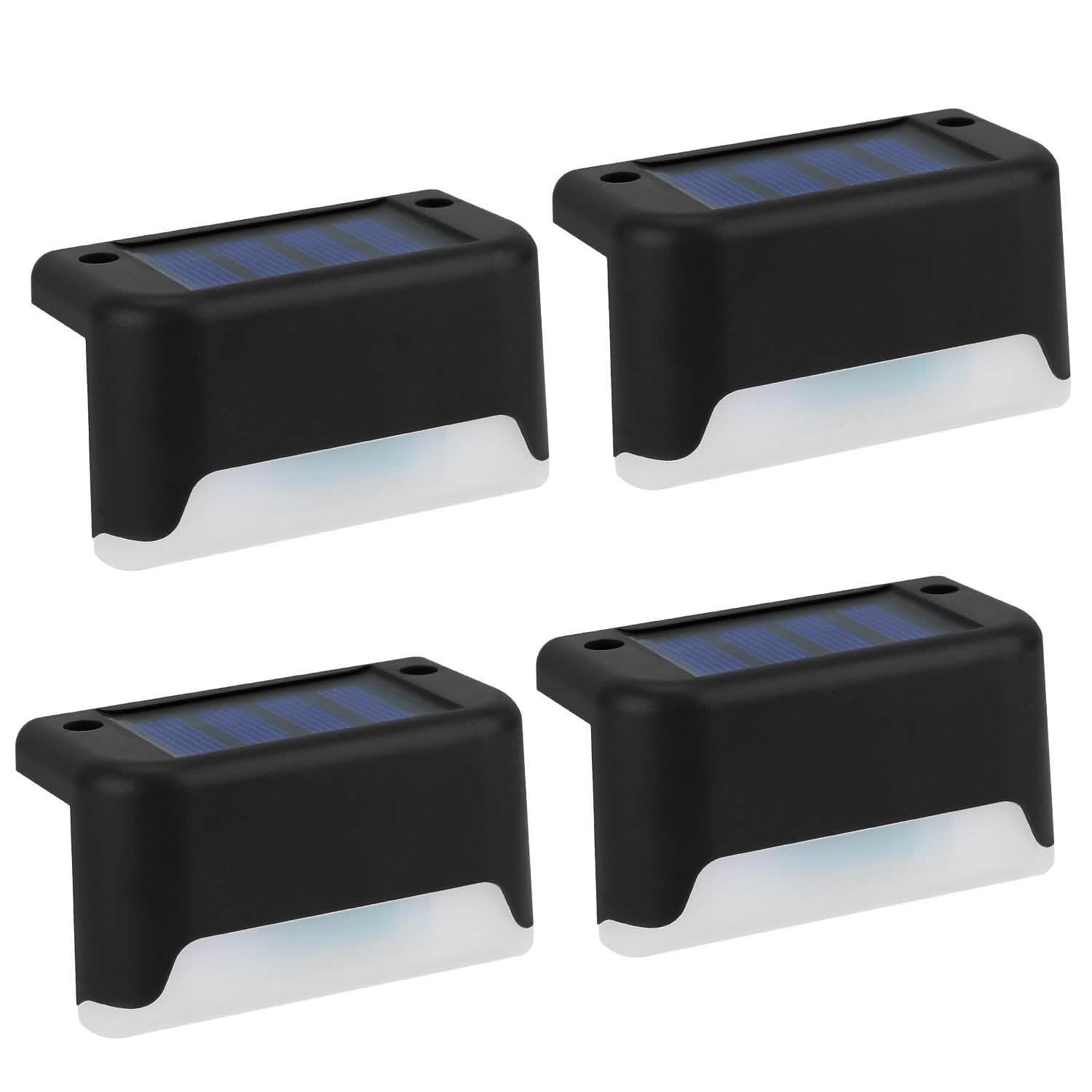 4-Piece: Solar Powered LED Step Lights DailySale