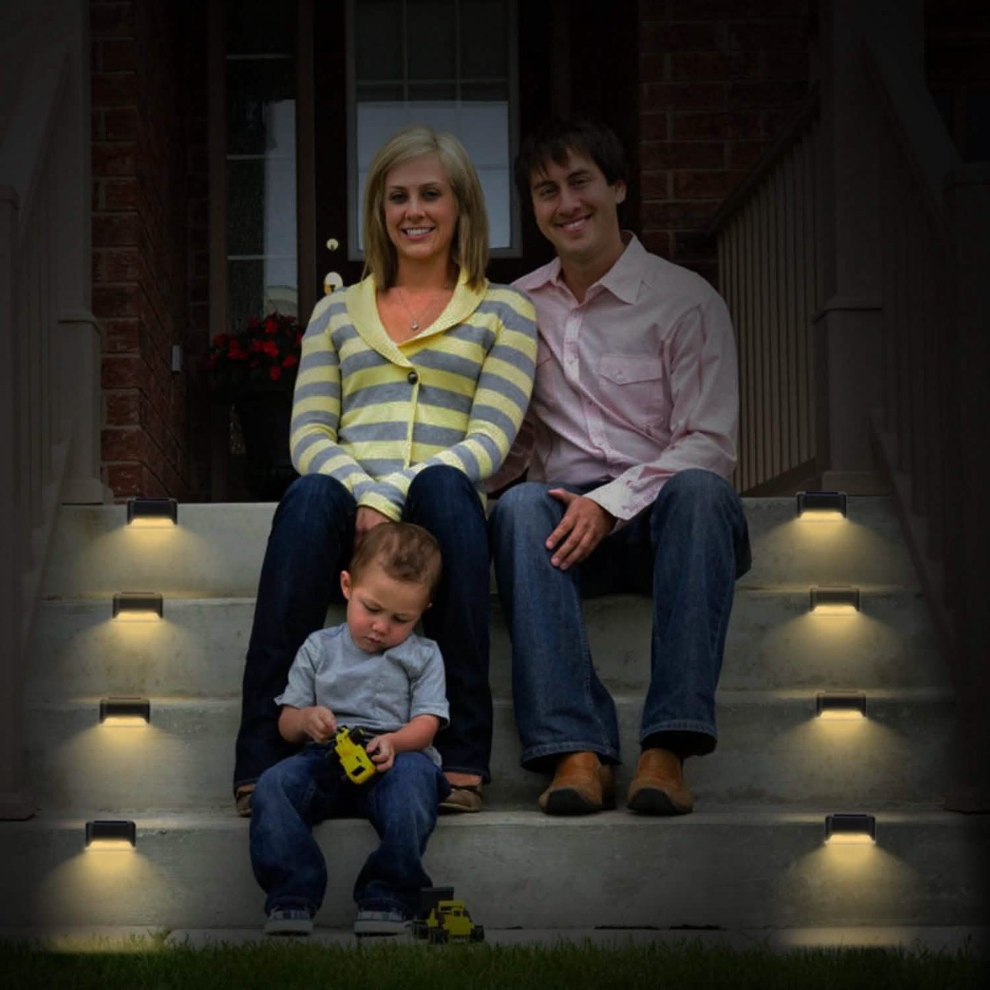 4-Piece: Solar Powered LED Step Lights DailySale