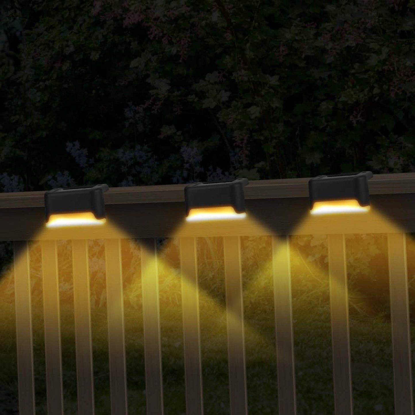 4-Piece: Solar Powered LED Step Lights DailySale