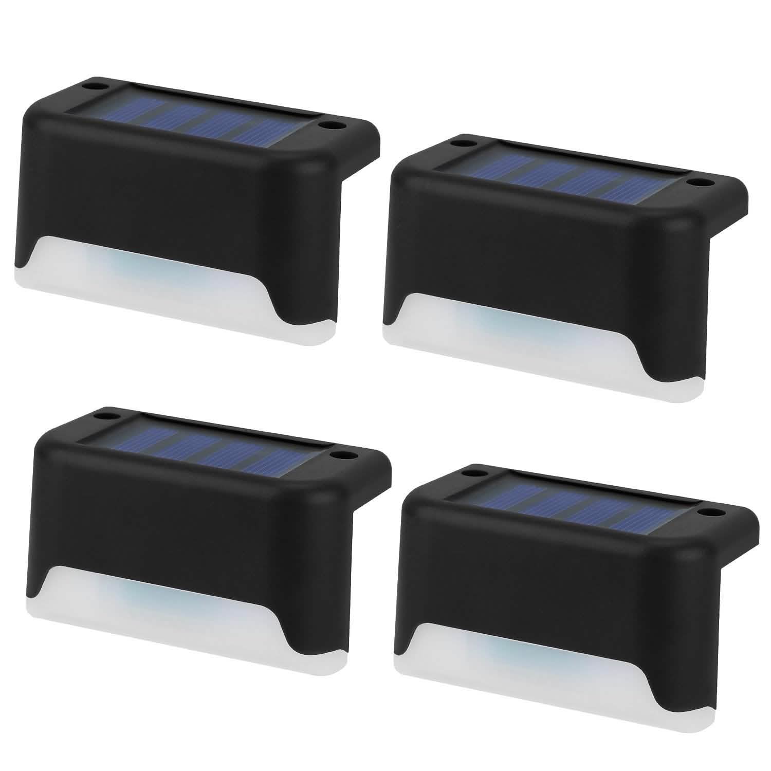 4-Piece: Solar Powered LED Step Lights DailySale