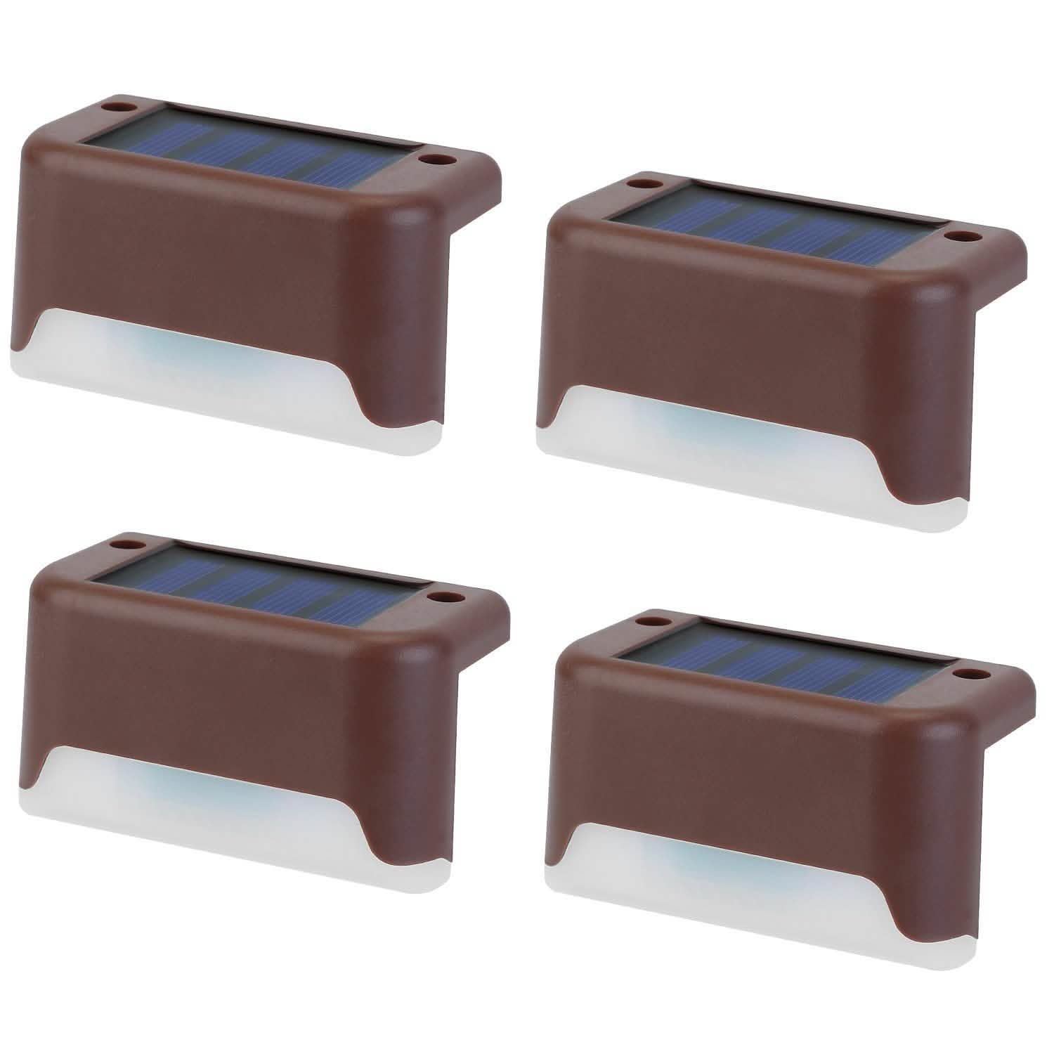4-Piece: Solar Powered LED Step Lights DailySale