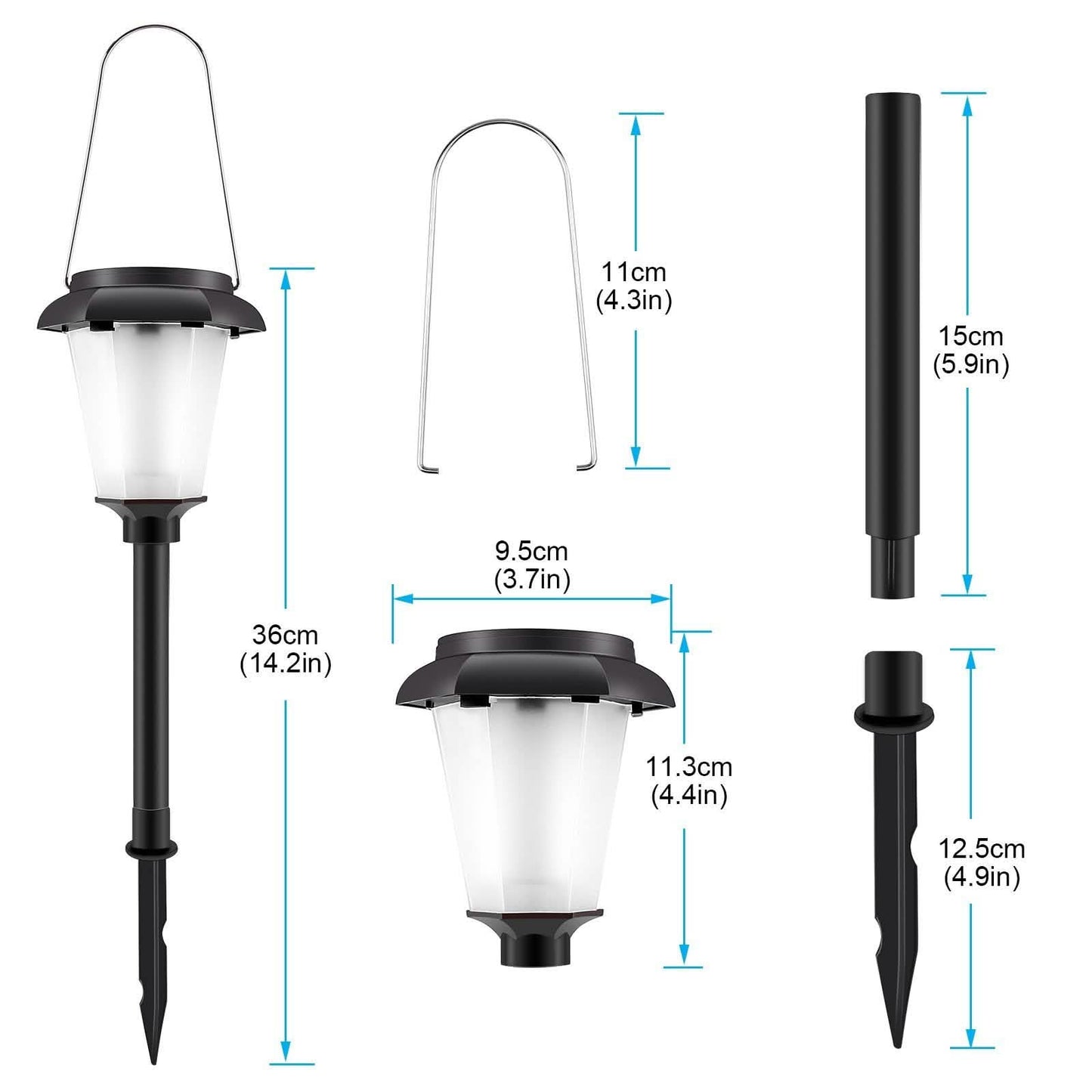 4-Piece: Solar Torch Outdoor Light with Flickering Flame DailySale