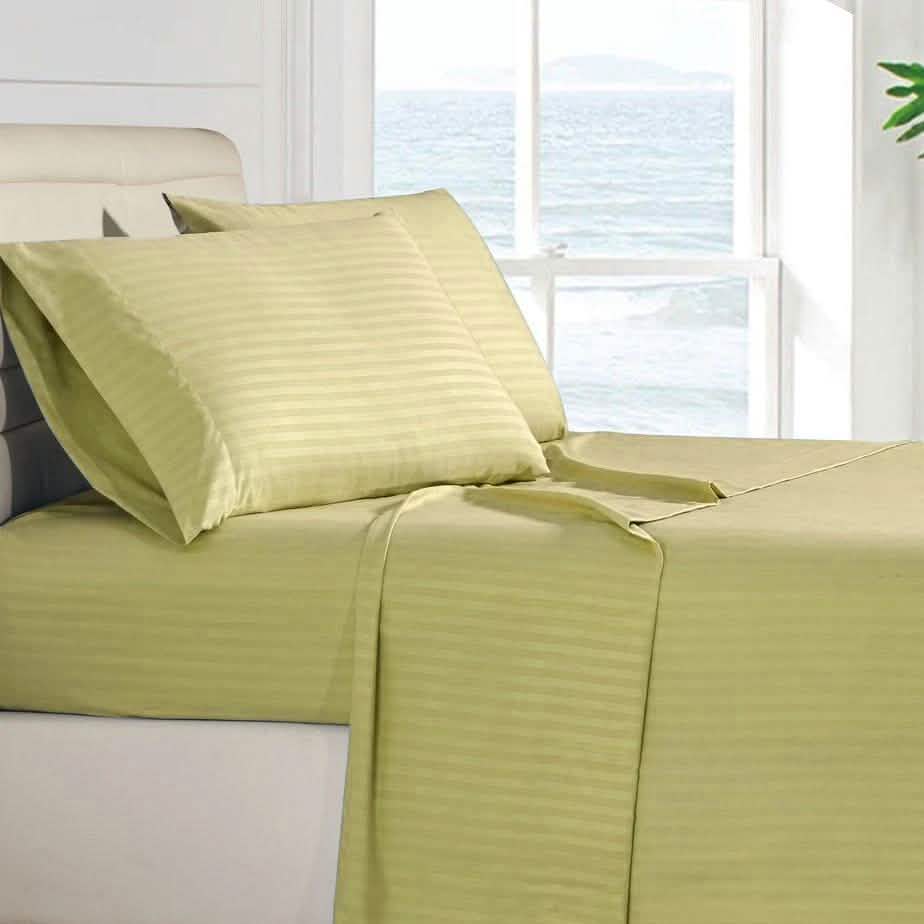 4-Piece: Stripe Smooth Textured Bedding Sheet Set DailySale