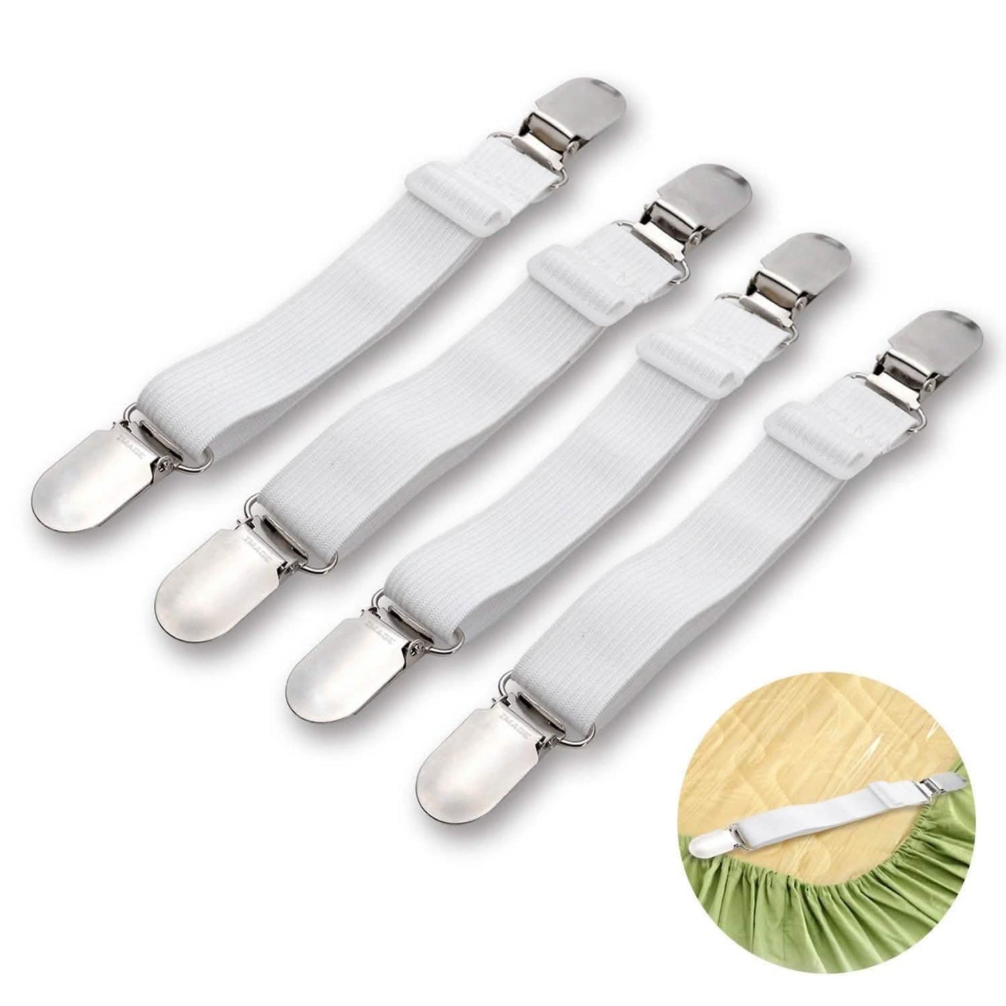 4-Pieces: Adjustable Bed Sheet Fasteners DailySale