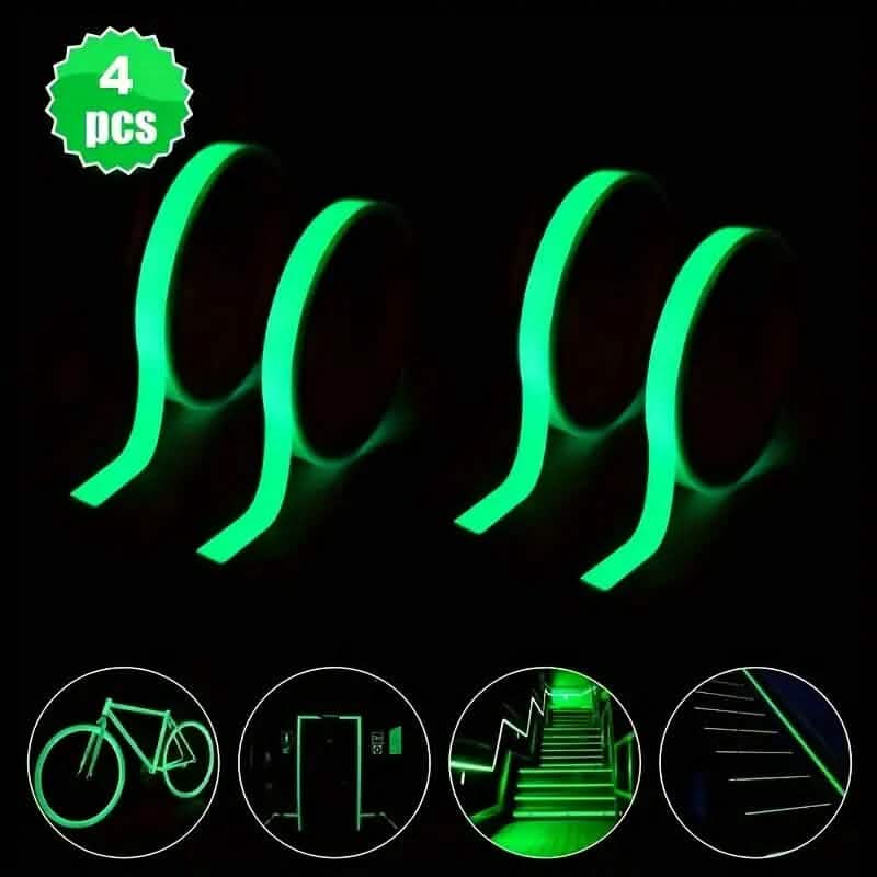 4-Pieces: Luminous Fluorescent Adhesive Tapes DailySale