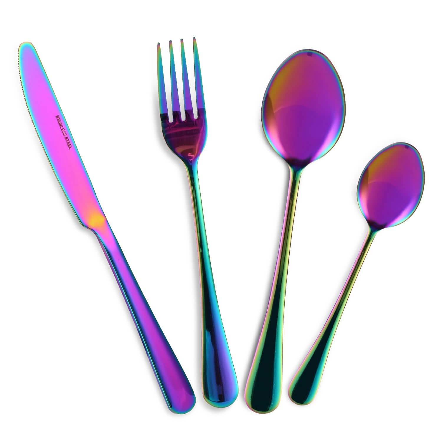 4-Pieces Set: Flatware Stainless Steel Silverware Cutlery Kitchen Set DailySale