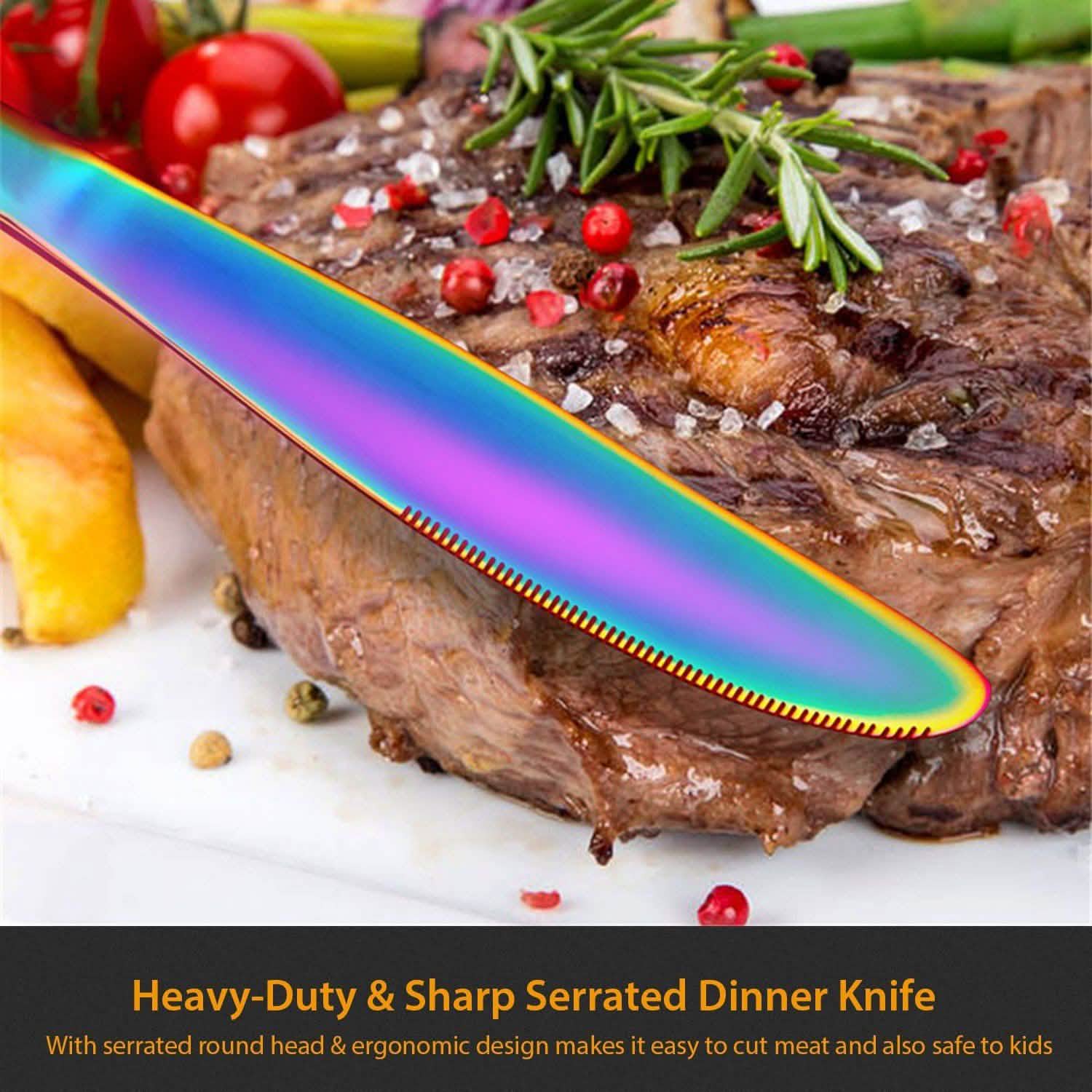 4-Pieces Set: Flatware Stainless Steel Silverware Cutlery Kitchen Set DailySale