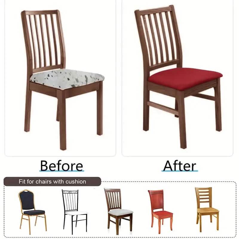 4-Pieces: Solid Color Brushed High Elastic Chair Cover DailySale