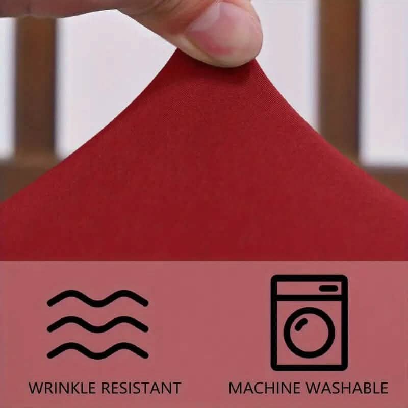 4-Pieces: Solid Color Brushed High Elastic Chair Cover DailySale