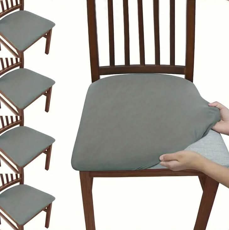 4-Pieces: Solid Color Brushed High Elastic Chair Cover DailySale