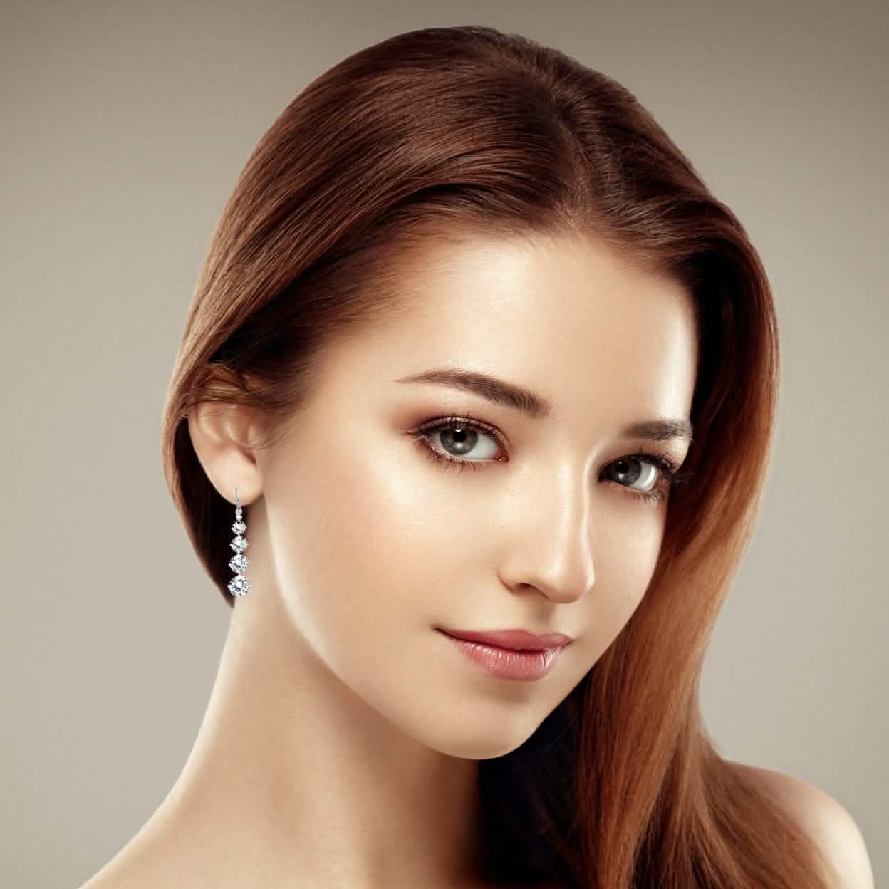 4 Row Graduated Crystal Drop Earrings DailySale