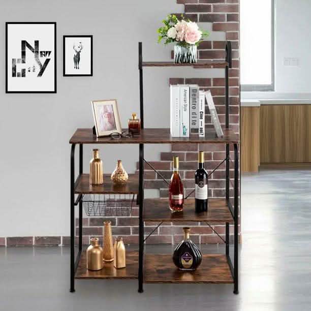 4-Tier 3-Tier Shelf Vintage Kitchen Baker's Rack Utility Storage Shelf DailySale