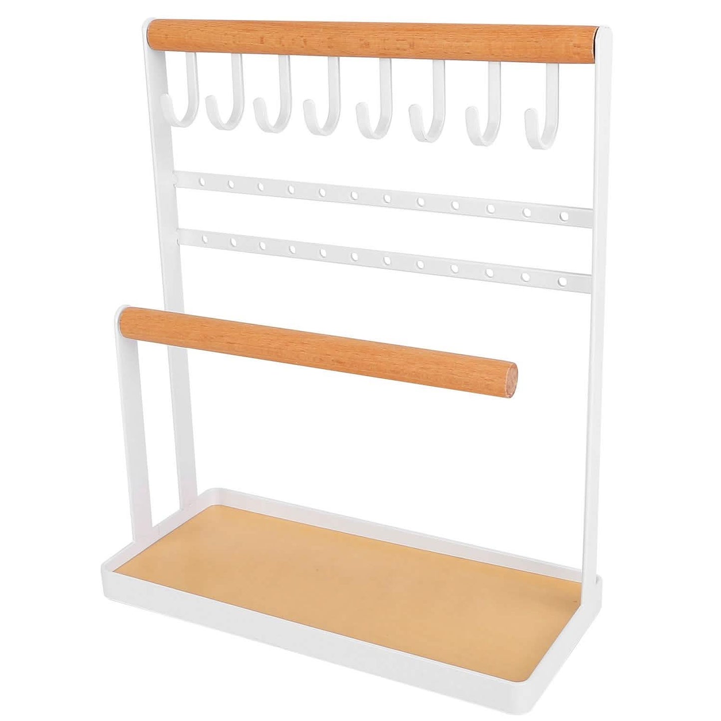 4-Tier Tabletop Wooden Jewelry Display Stand DailySale
