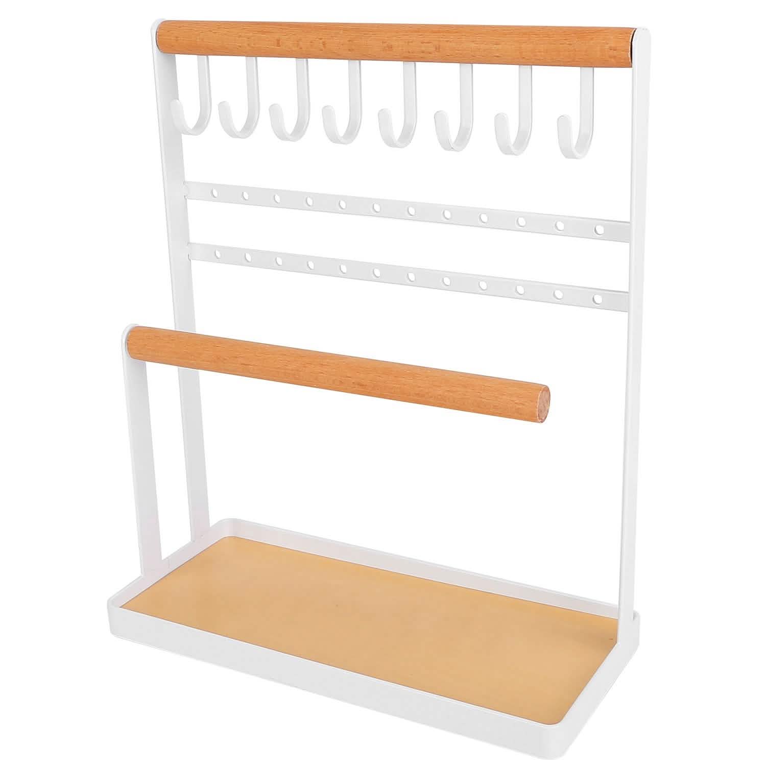 4-Tier Tabletop Wooden Jewelry Display Stand DailySale