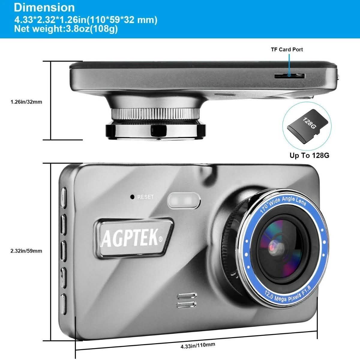 4" Vehicle 1080P Car Dashboard DVR Camera Video Recorder G-Sensor Dash Cam DailySale