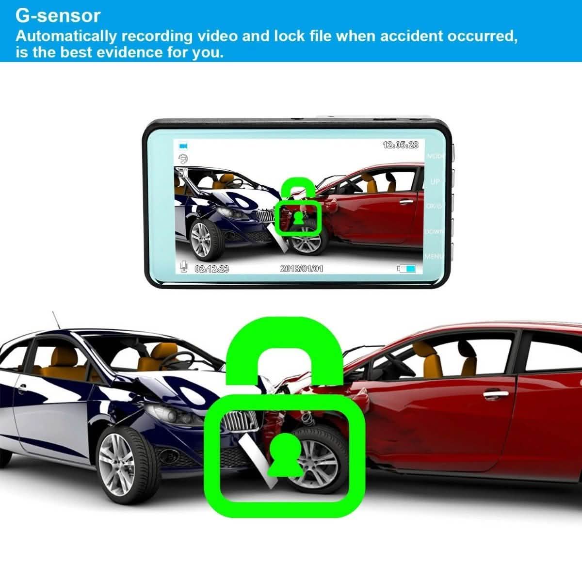 4" Vehicle 1080P Car Dashboard DVR Camera Video Recorder G-Sensor Dash Cam DailySale