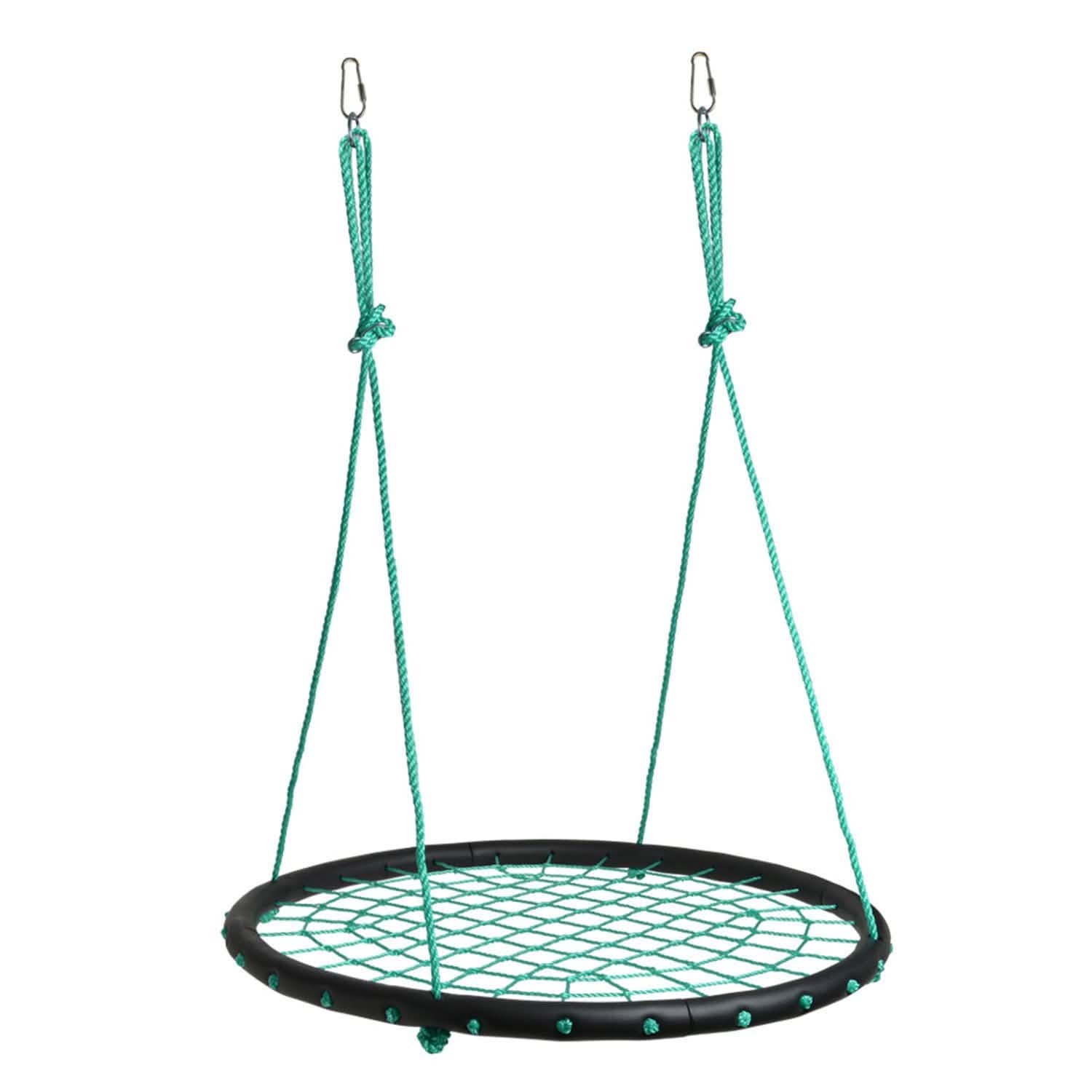 40" Disc Swings Seat Flying Saucer Tree Rope Web Net DailySale