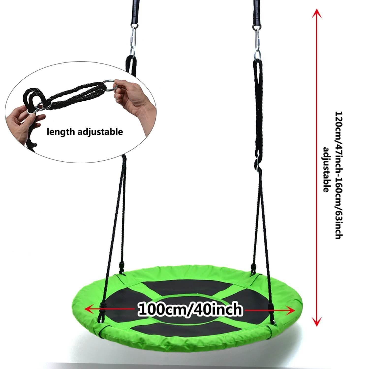 40" Flying Saucer Tree Swing Chair Kids Round Hanging Rope Seat DailySale