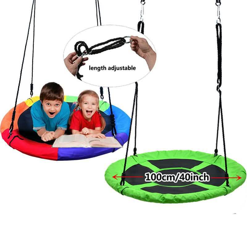 40" Flying Saucer Tree Swing Chair Kids Round Hanging Rope Seat DailySale