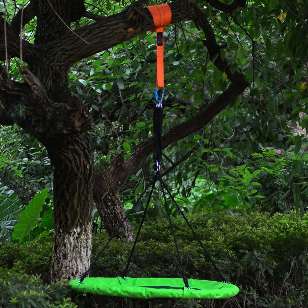 40 in Outdoor Tree Swing Hanging Rope Tire Saucer Seat Yard Mat DailySale