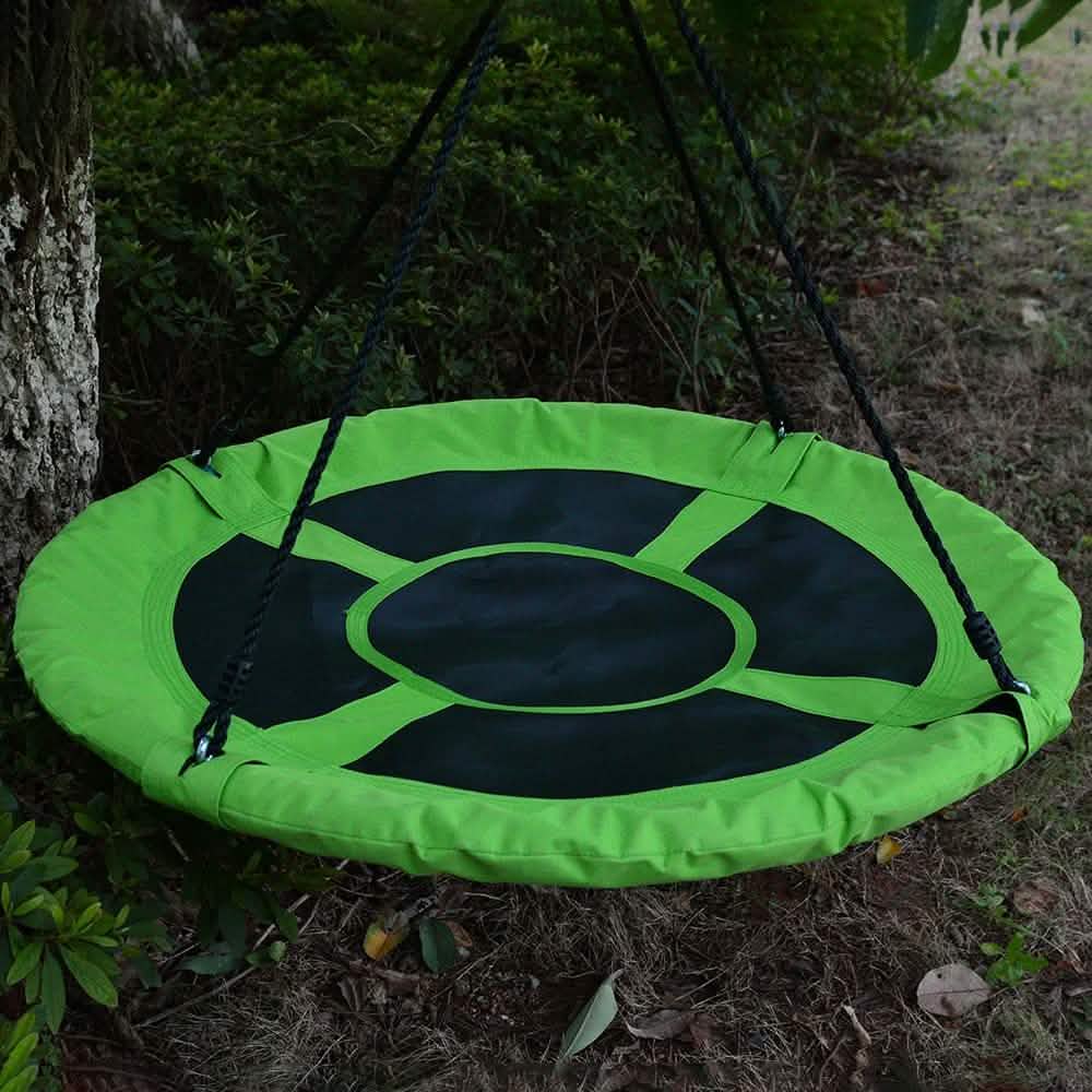 40 in Outdoor Tree Swing Hanging Rope Tire Saucer Seat Yard Mat DailySale