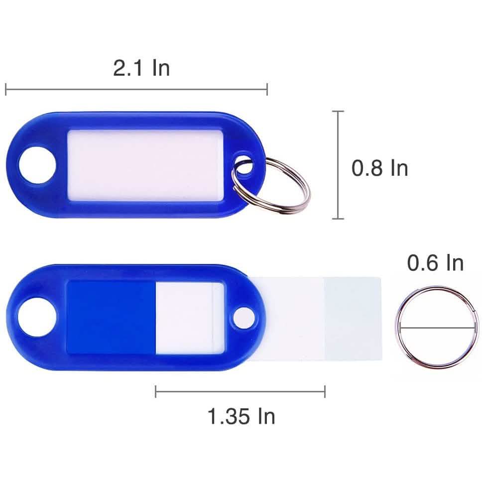 40-Pack: Uniclife Tough Plastic Key Tags with Split Ring Label Window DailySale
