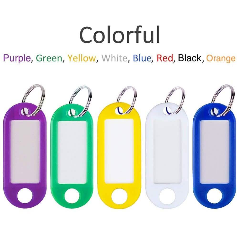 40-Pack: Uniclife Tough Plastic Key Tags with Split Ring Label Window DailySale