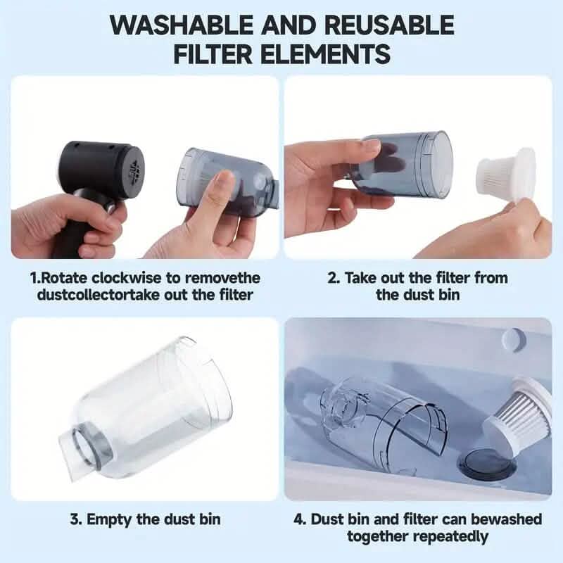 4000Pa Twin Turbine Motor Handheld Vacuum Cleaner DailySale