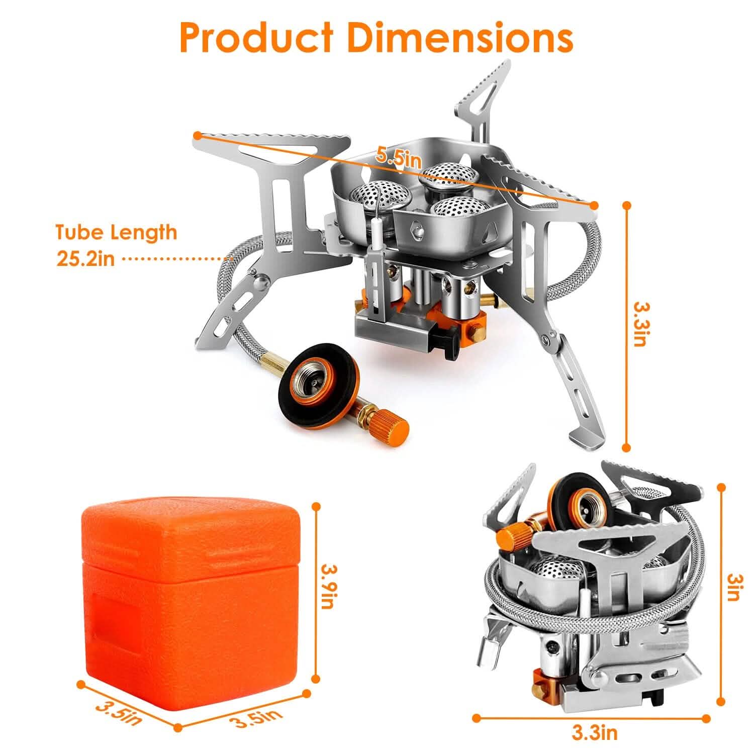 4000W Portable Camping Stove Foldable Powerful Gas Stove Backpacking Burner DailySale
