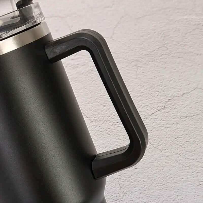 40oz Reusable Vacuum Tumbler with Insulated Double Wall and Cup Handle DailySale