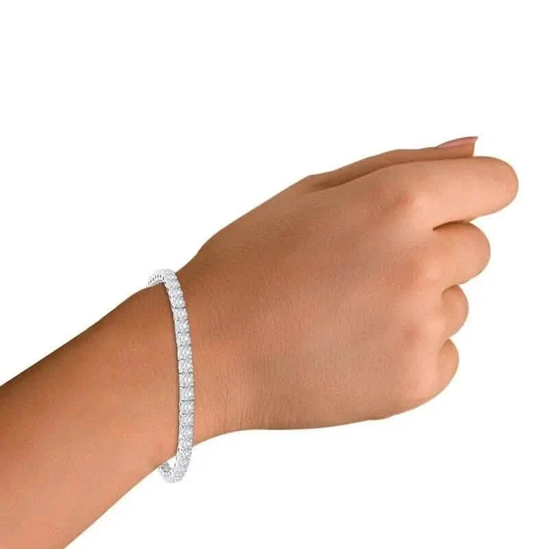 4.20 Ct Round Cut Diamond Tennis Bracelet 14K White Gold Lab-Grown 6.25 Inch DailySale