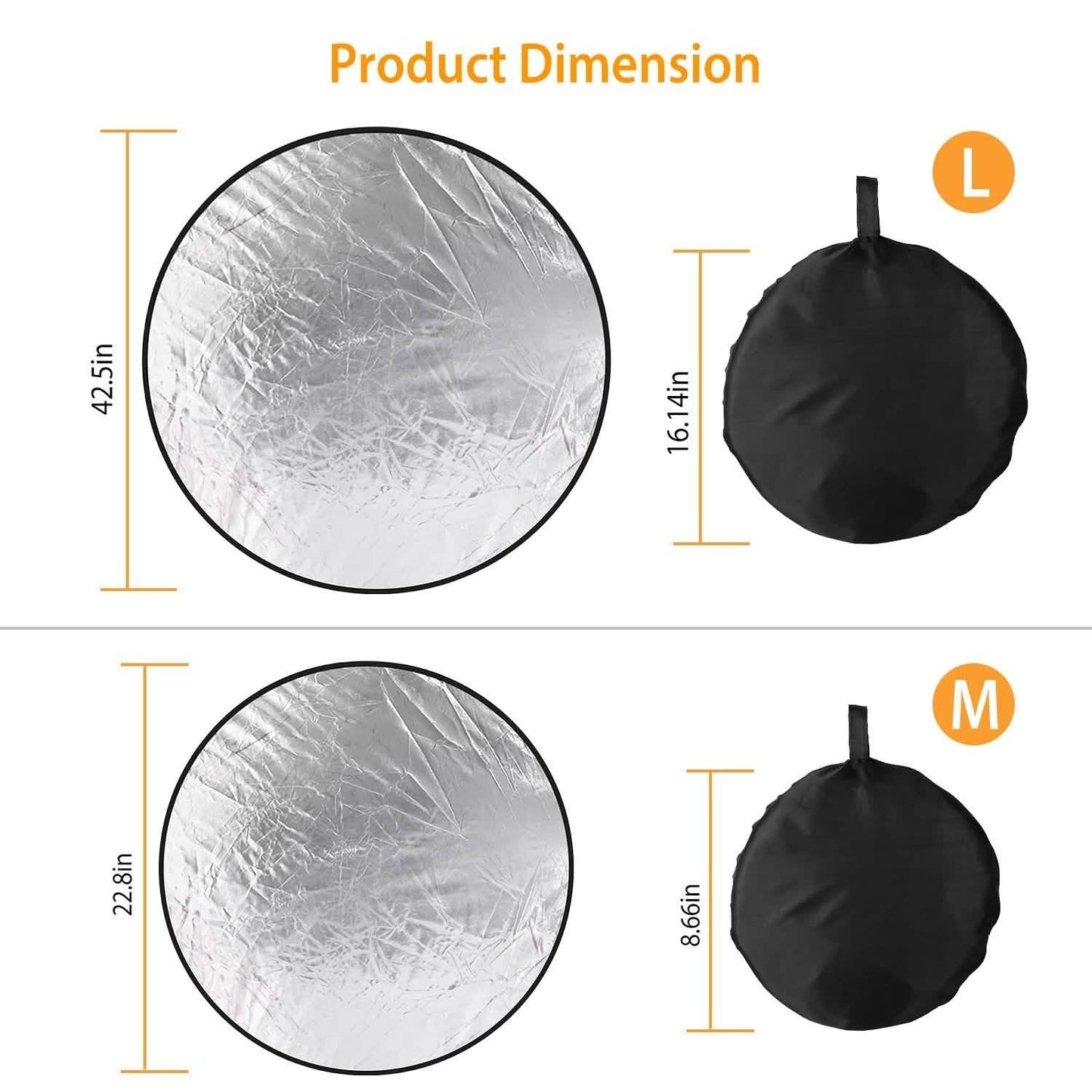 42.5" 5 In 1 Photography Round Light Collapsible Reflector DailySale
