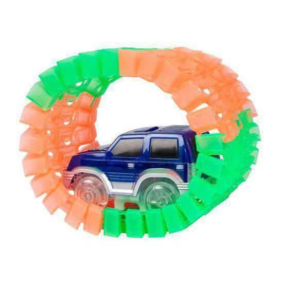 425-Piece: Mega Galaxy Flex-Track Glow Track with 2 Electric LED Light Cars DailySale