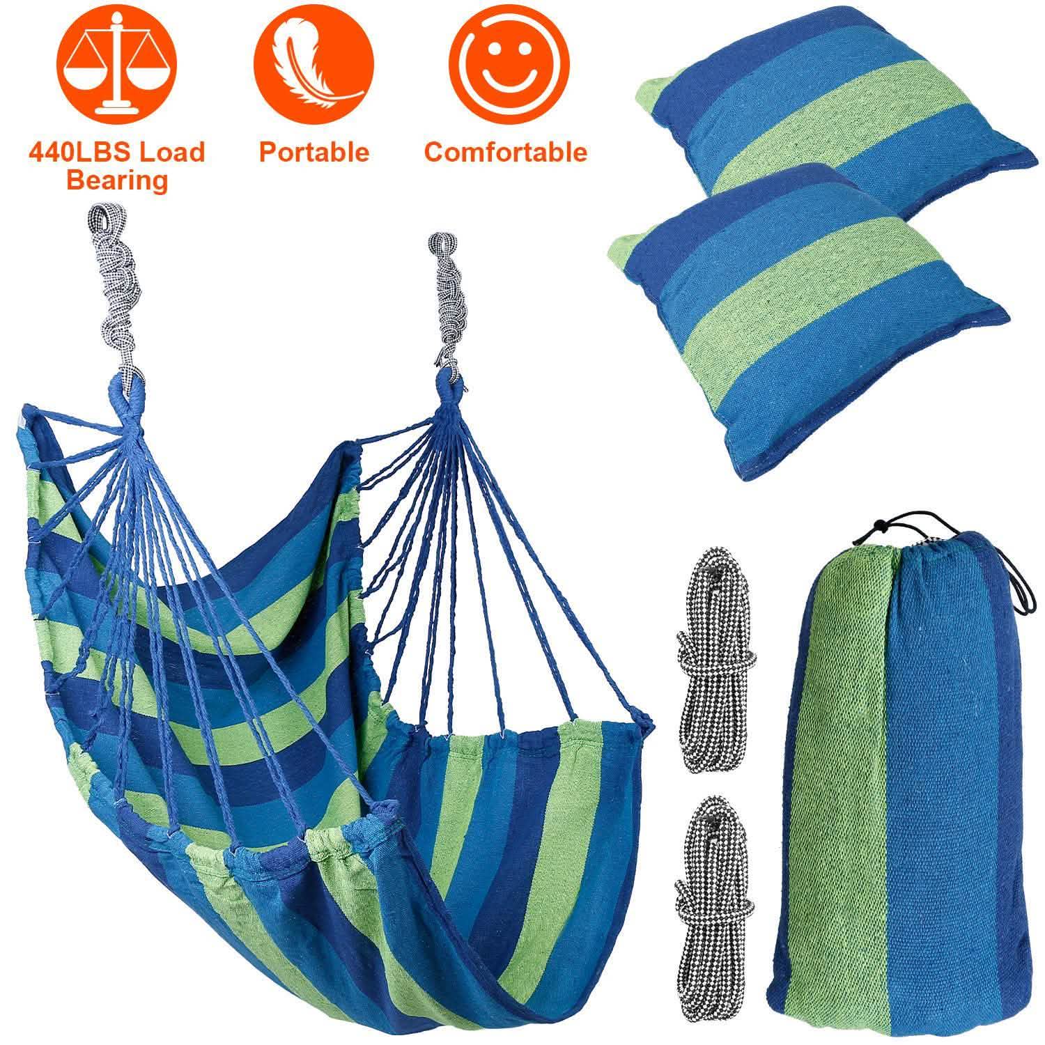 440lbs Hanging Hammock with 2 Pillows DailySale