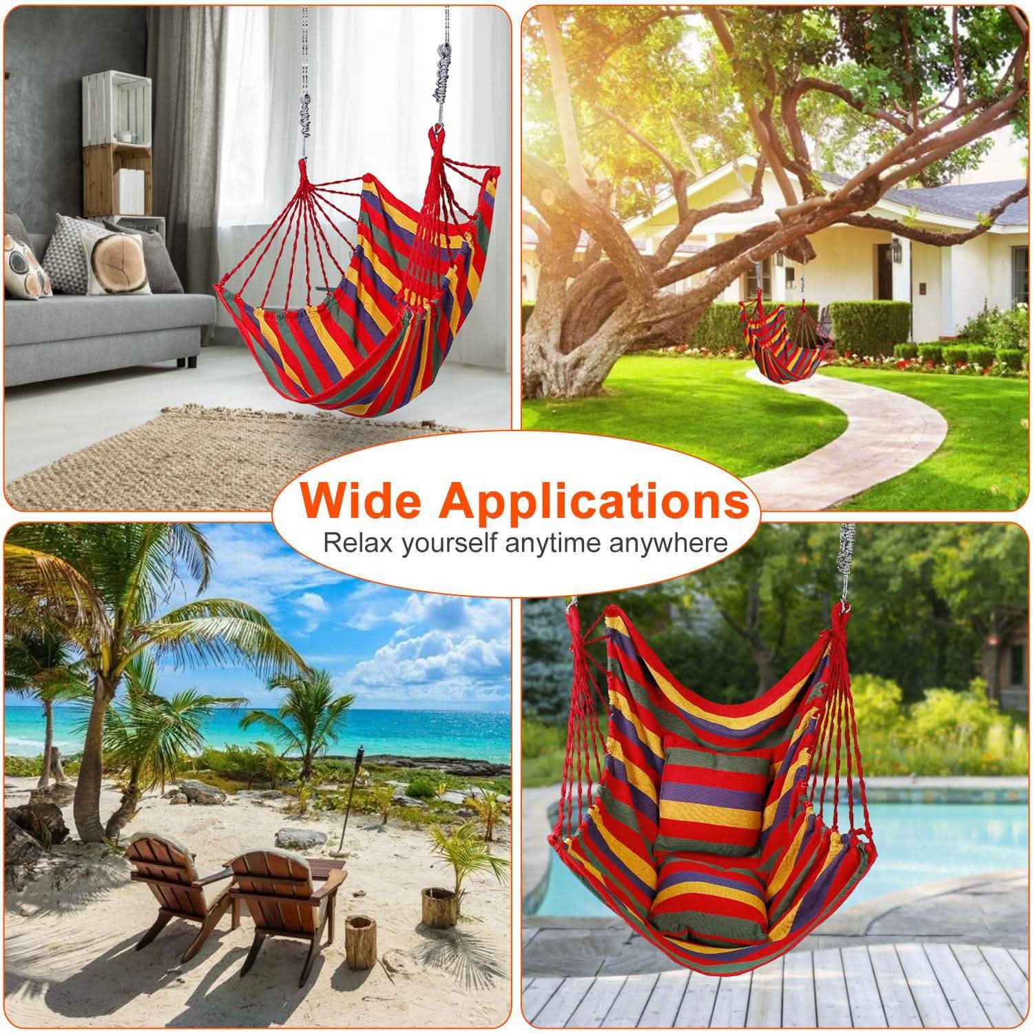 440lbs Hanging Hammock with 2 Pillows DailySale