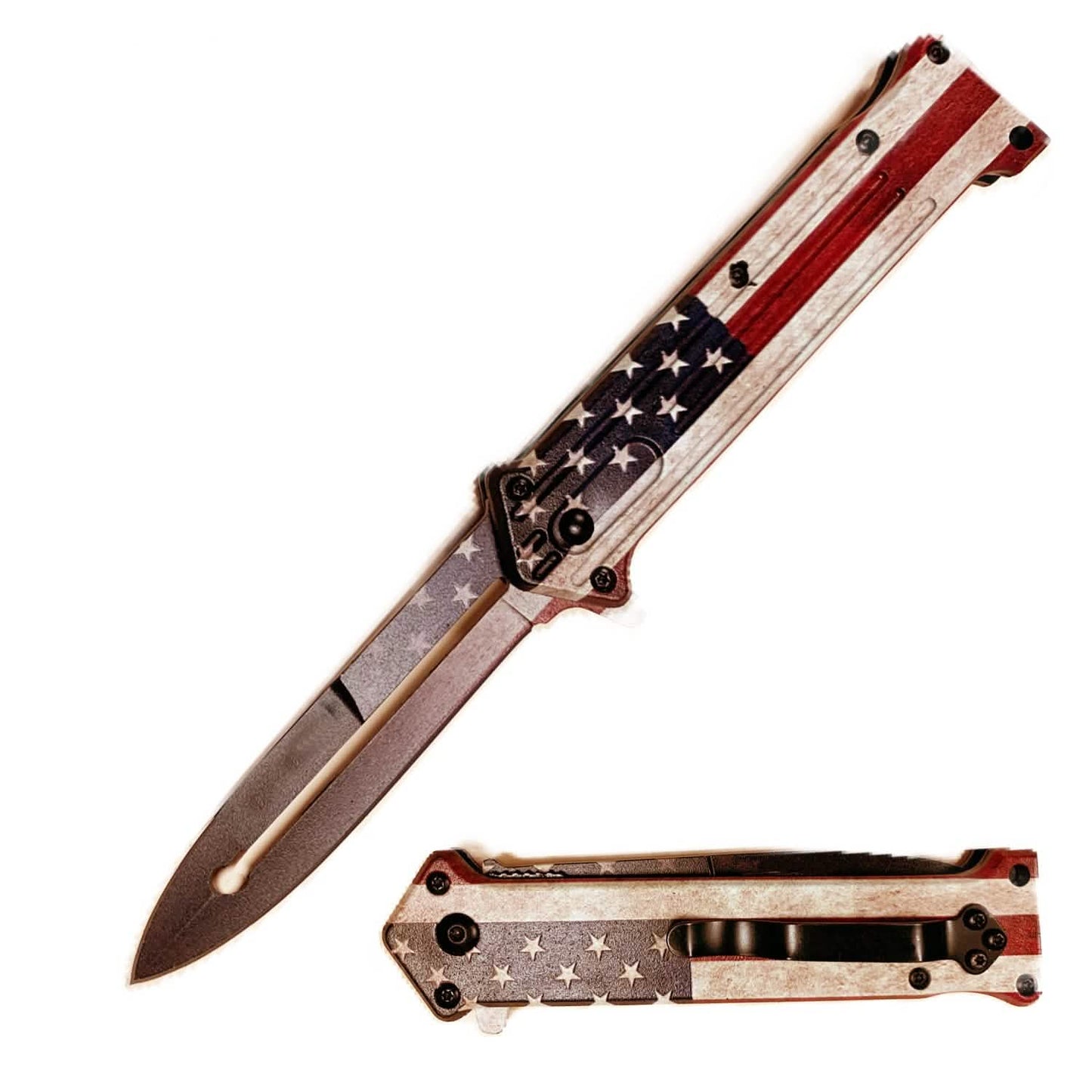 4.5 Inch Joker Folder Knife with State Flag Handle DailySale