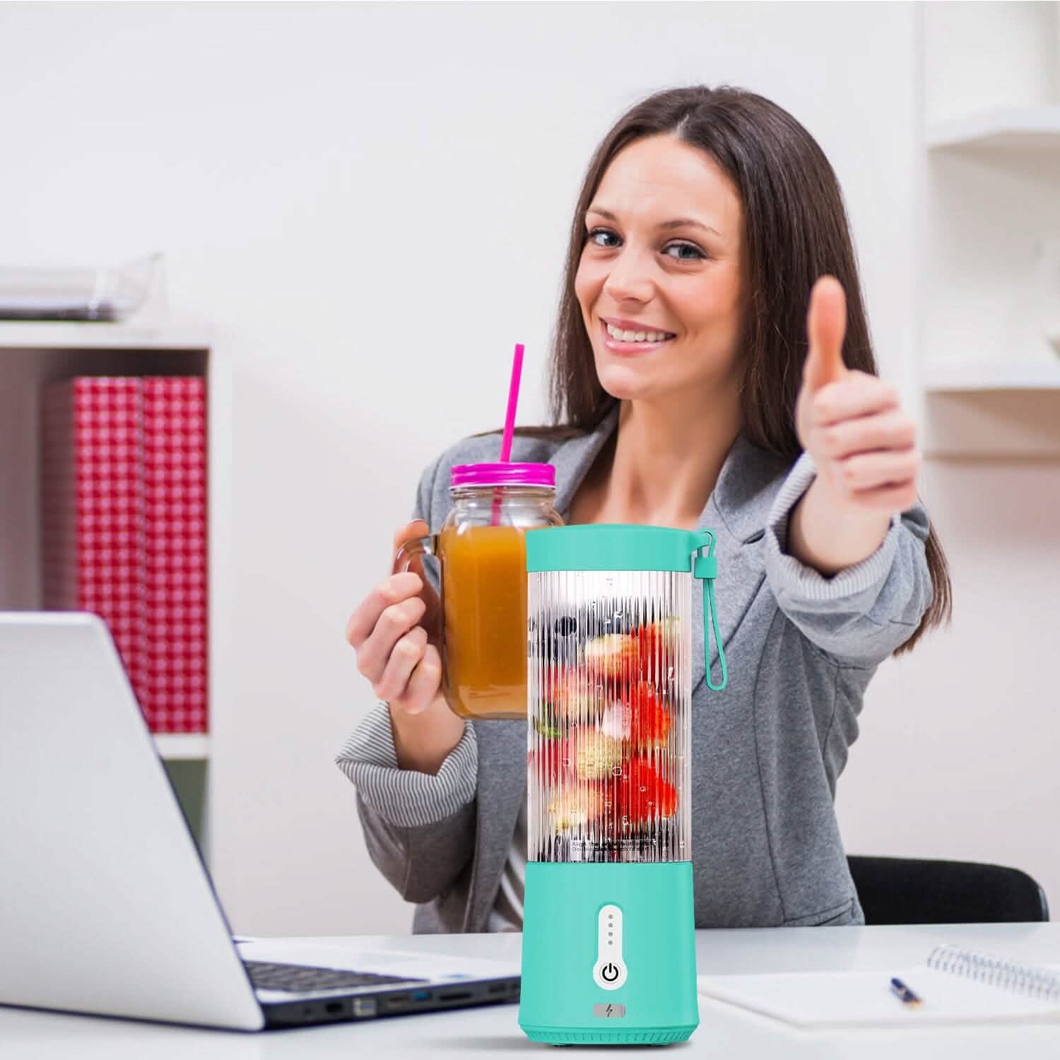 450ml Rechargeable Fruit Blender with 6 Blades DailySale