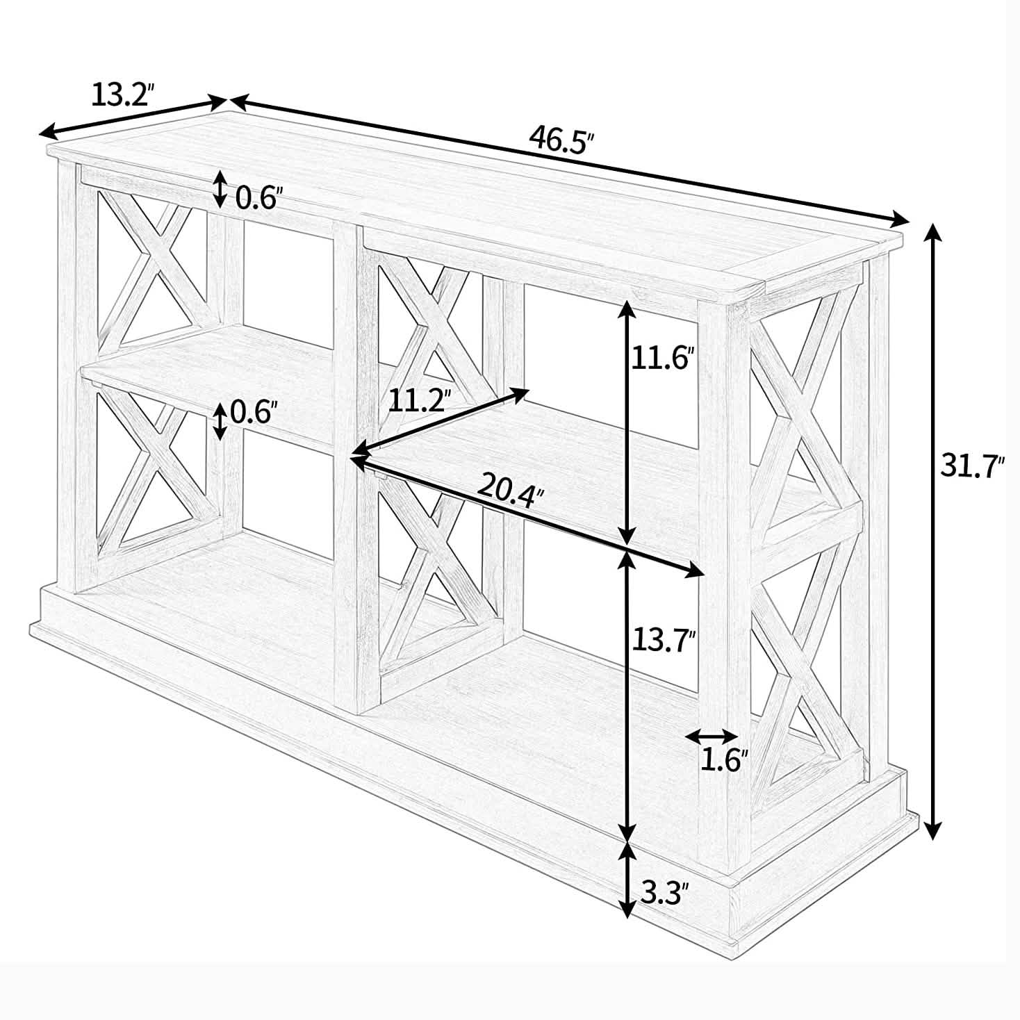 46.5" Entry Console Table DailySale