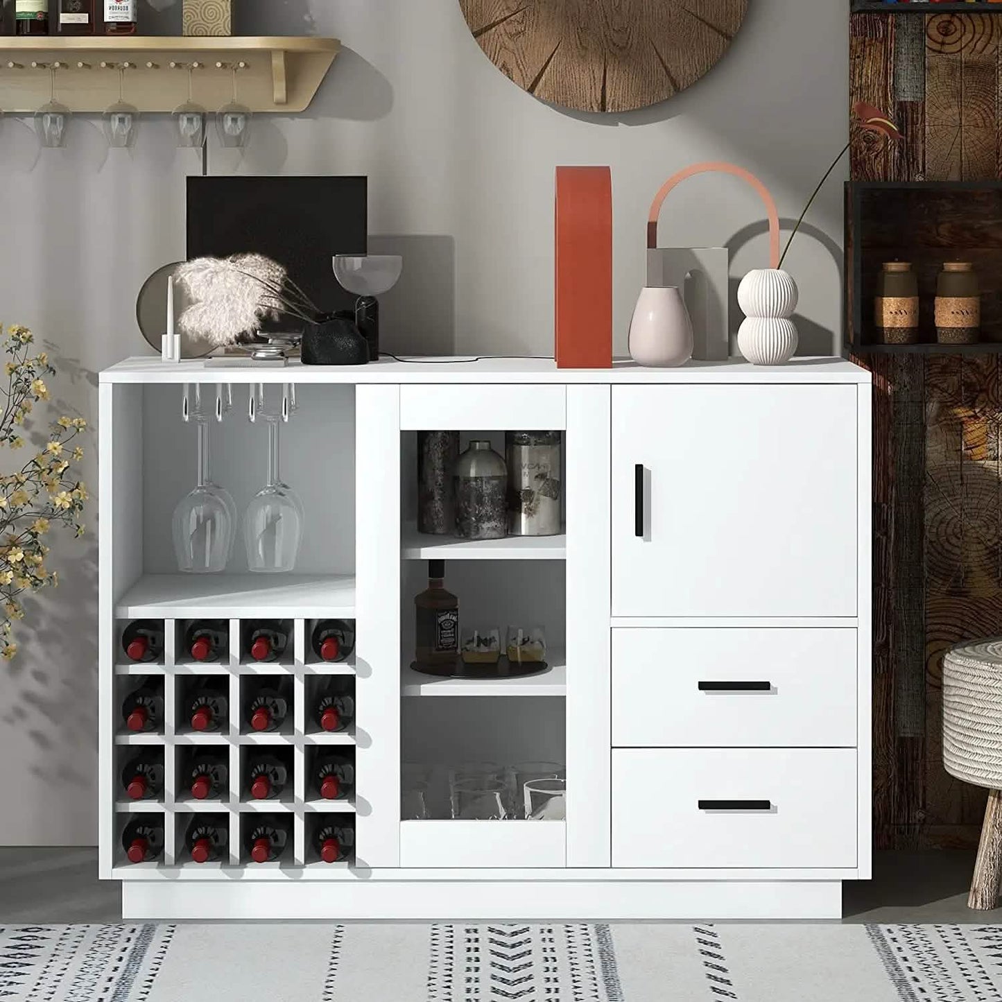 47" Console Dining Table Buffet Sideboard DailySale